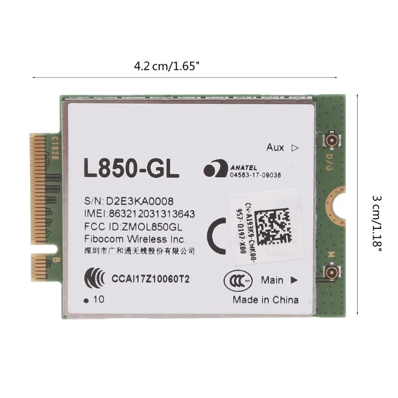 Fibocom L850-GL pełny Netcom 4G bezprzewodowy LTE Cat9 M.2 komórkowy moduł WWAN Intel XMM 7360 LTE modem do keenetycznego routera Dropship