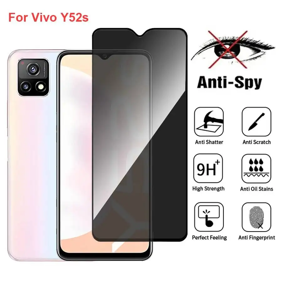 

Vivo Y52s V2057A Anti Spy Privacy Tempered Glass Protector Compatible For Vivoy52s Full Cover Screen Phone Film