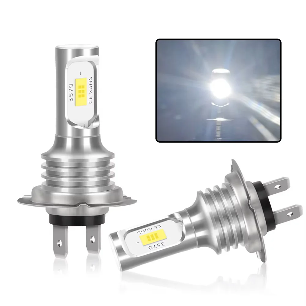 2/4Pcs H7 LED H4 Headlight Bulb Mini 80W 50000LM CSP For Car Headlamp Light Auto Diode Fog Lamps 12V 6000K Automobile