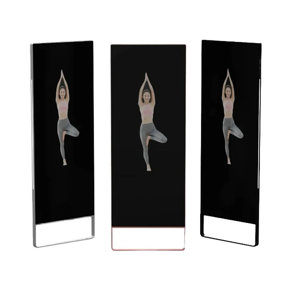 32/43 Magic Mirror Vertical Smart Fitness Mirror Interactive AI Touchscreen LCD Wi-Fi Enabled Voice Control All-In-One Gym