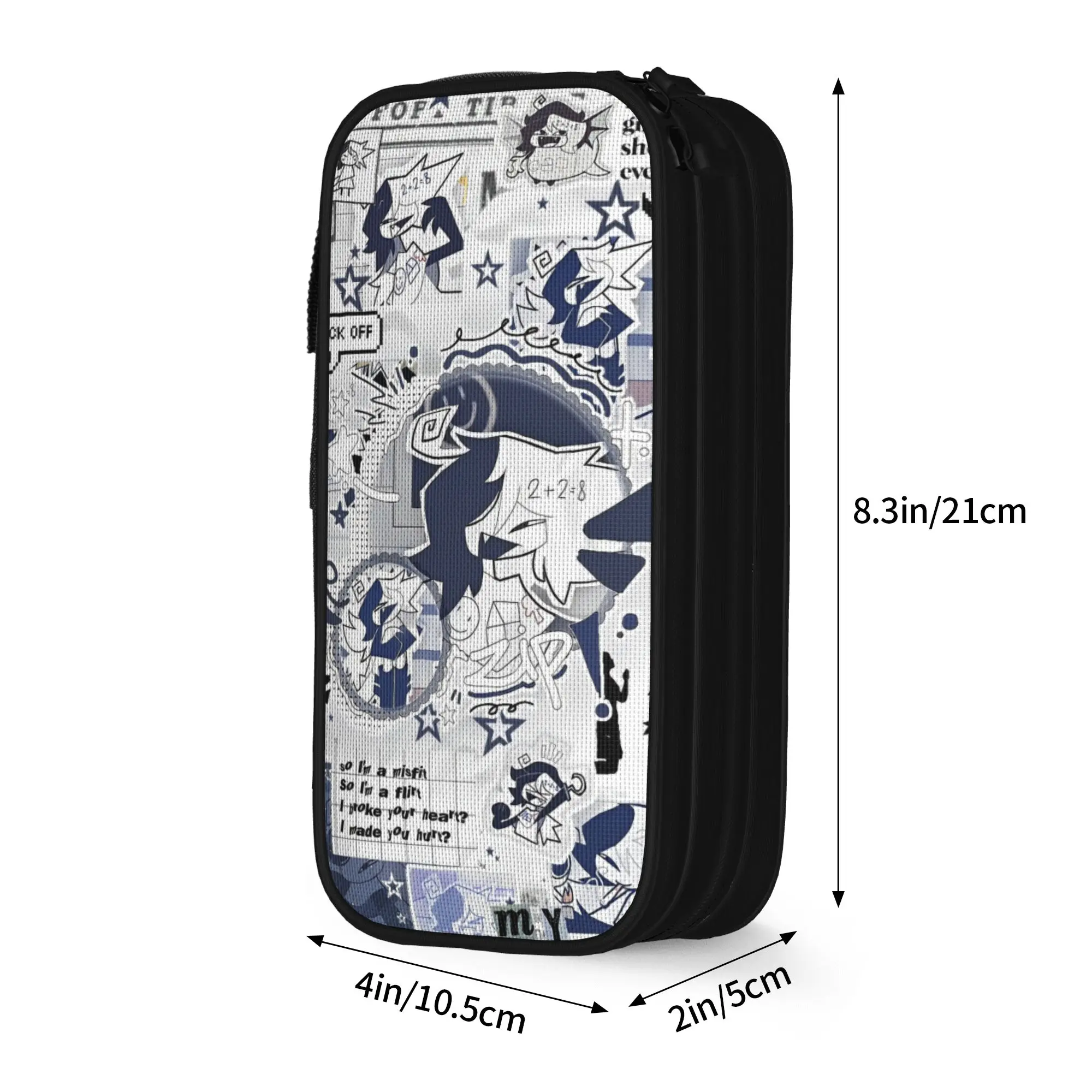 Miss Circle Cartoon Pencil Case Creative  Fundamental Paper Education Pen Box Bag Kids Large Storage Pencilcases