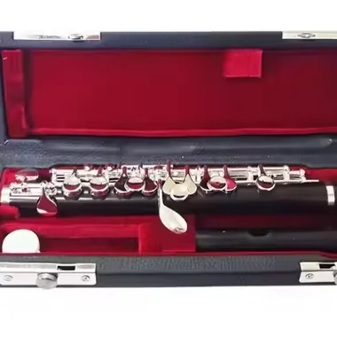 Ebony Piccolo With Silver Plating Musical Instrument