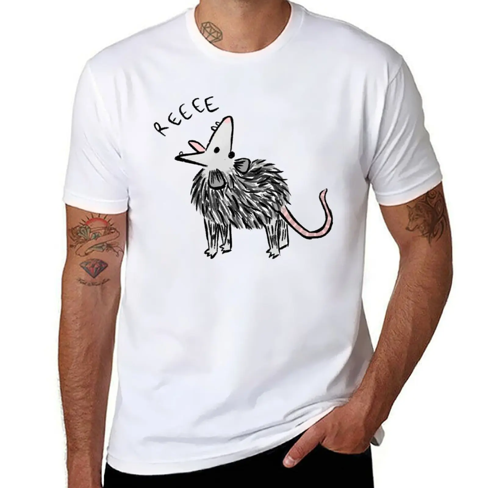 

for cotton package funny OPOSSUM plain t-shirt T-Shirt man black cotton t shirts
