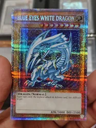 Yugioh KONAMI Duel Monsters AC02-JP000 Blue-Eyes White Dragon Prismatic Secret Rare Japanese Collection Mint Card