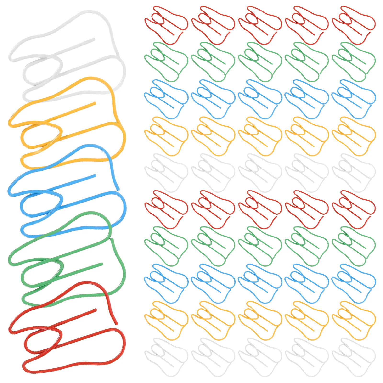 

100pcs Colored Paper Clips Colorful Tooth Decor Bookmark Cute Stationery Memo Clips Home School Supplies