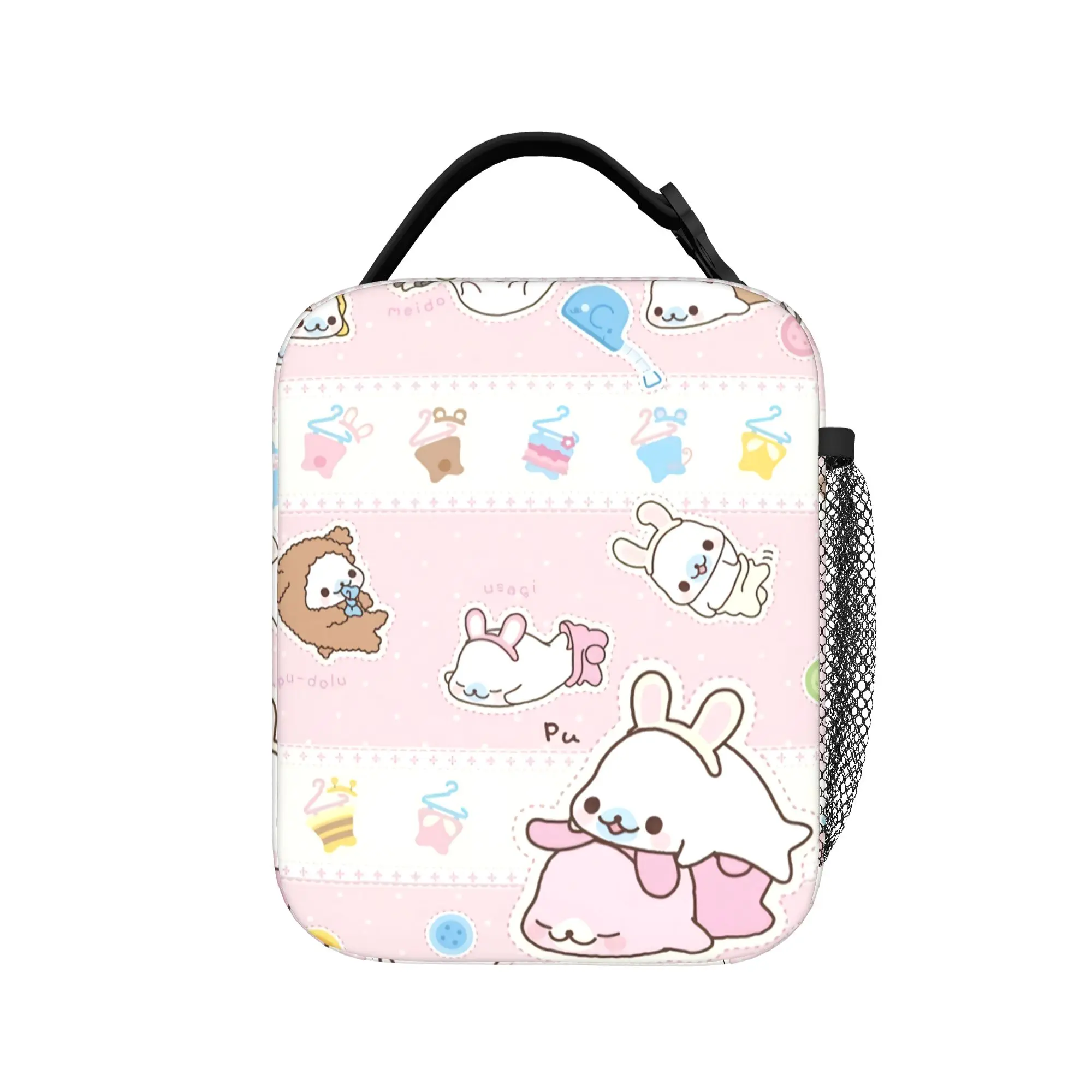 Mamegomas Seals Sea Doggo Insulated Lunch Bags Portable Cartoon Meal Container Cooler Bag Tote Lunch Box School  Picnic Food Bag
