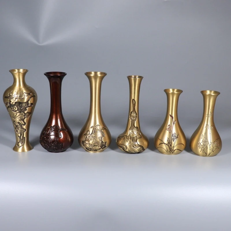Pure , lotus , decoration, handicraft, all-copper large for home living room, flower vase