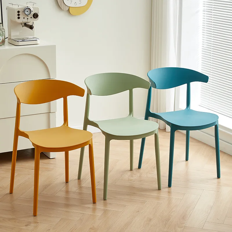Modern Simple and Thickened Plastic Chair Home Adult Backrest Chair Creative Coffee Shop Leisure Dining Chair Backrest Chair