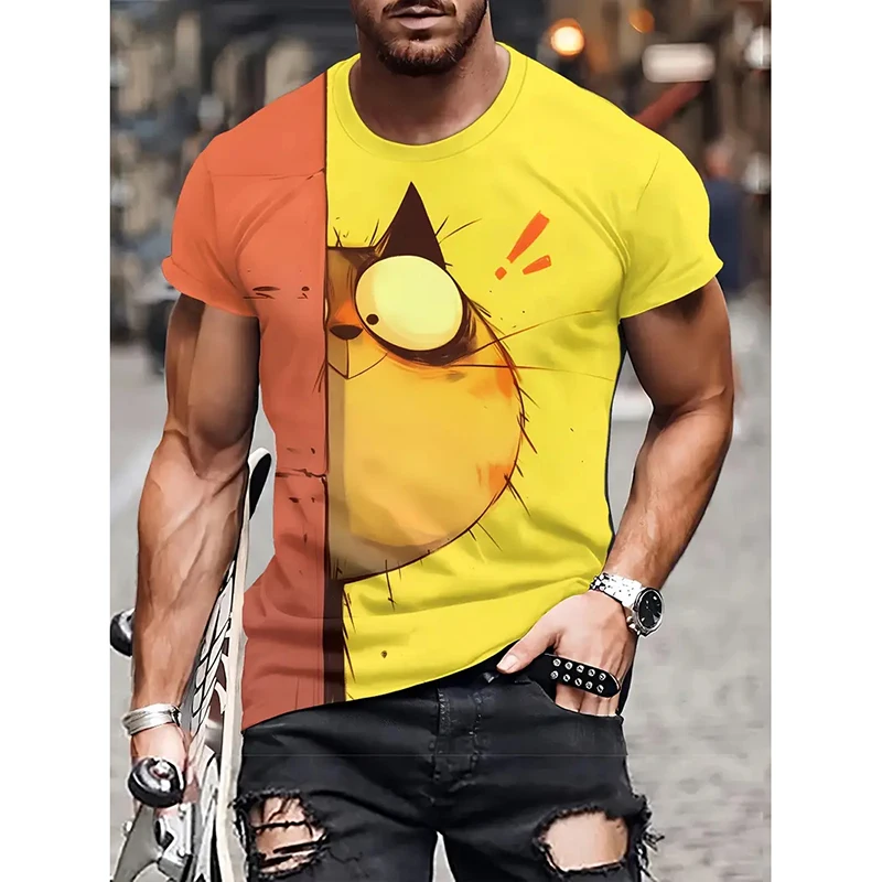 

Summer Fashion Funny Casual T-shirt Men Women Daily Trend Hawaiian 3D Print Short Sleeve Tees Street Harajuku New Y2k Men's Top