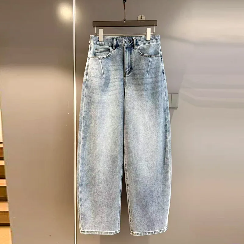 BOSSA fabric Turkish jeans classic scimitar casual versatile and thin light blue