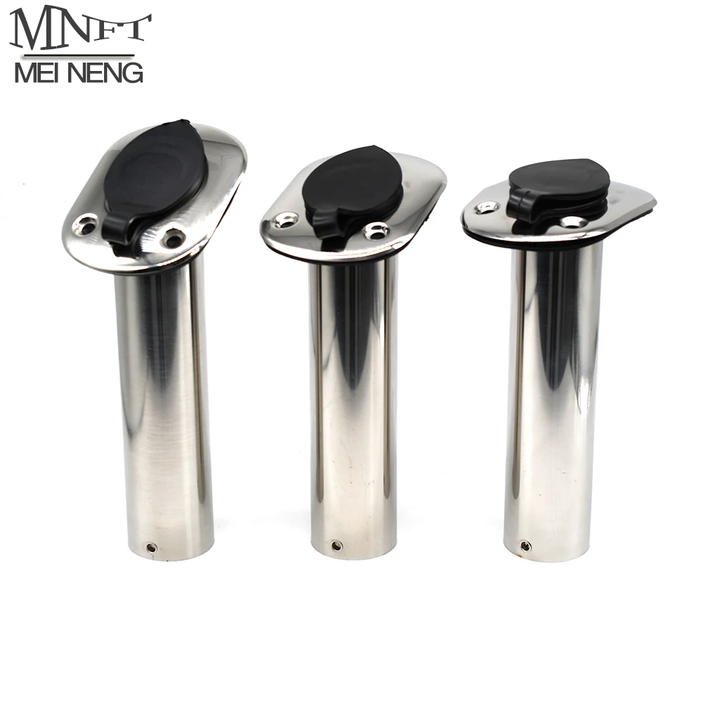 MNFT Hoffen Boat 316 Stainless Steel Fishing Rod Holder Flush Mount 15/30/90 Degree with PVC Cap,Inner Tube and Gasket