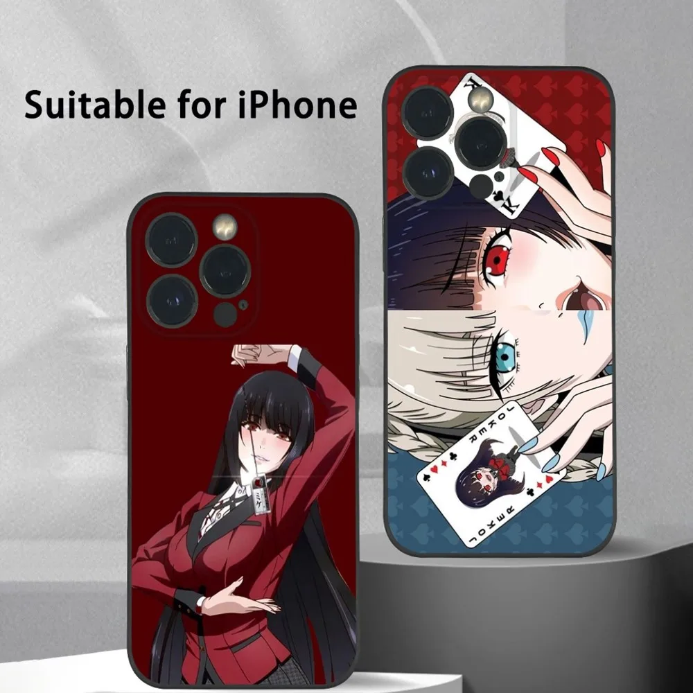 K-Kakegurui J-Jabami Yumeko Phone Case For iPhone 16 15 14 13 12 11 Pro Max Plus Mini Frosted Soft Shell Funda