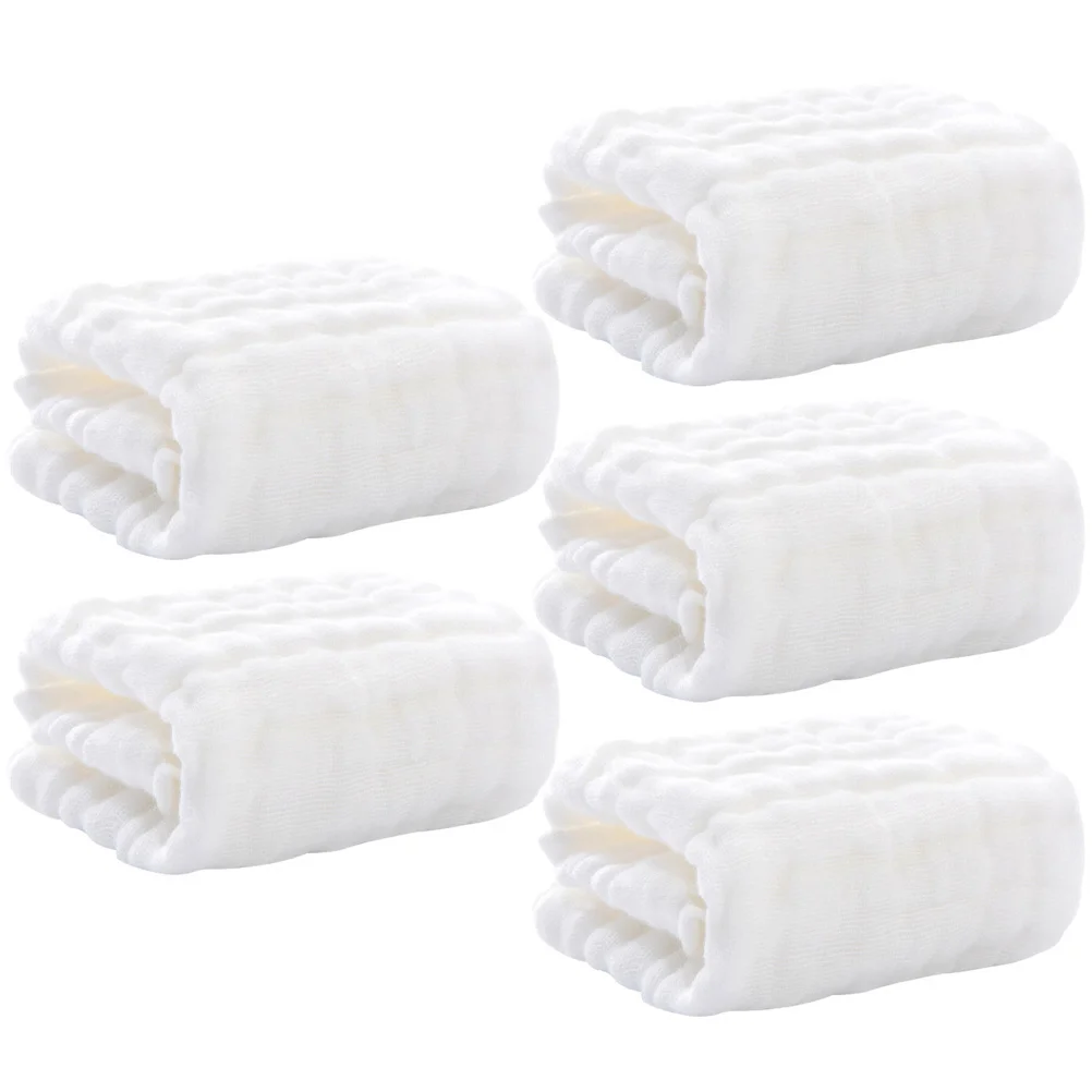 

5 Pcs Saliva Hand Towel Face Washing Baby Muslin Washcloths Printing Drool Easy Must Haves Essentials Cotton Burping Infant