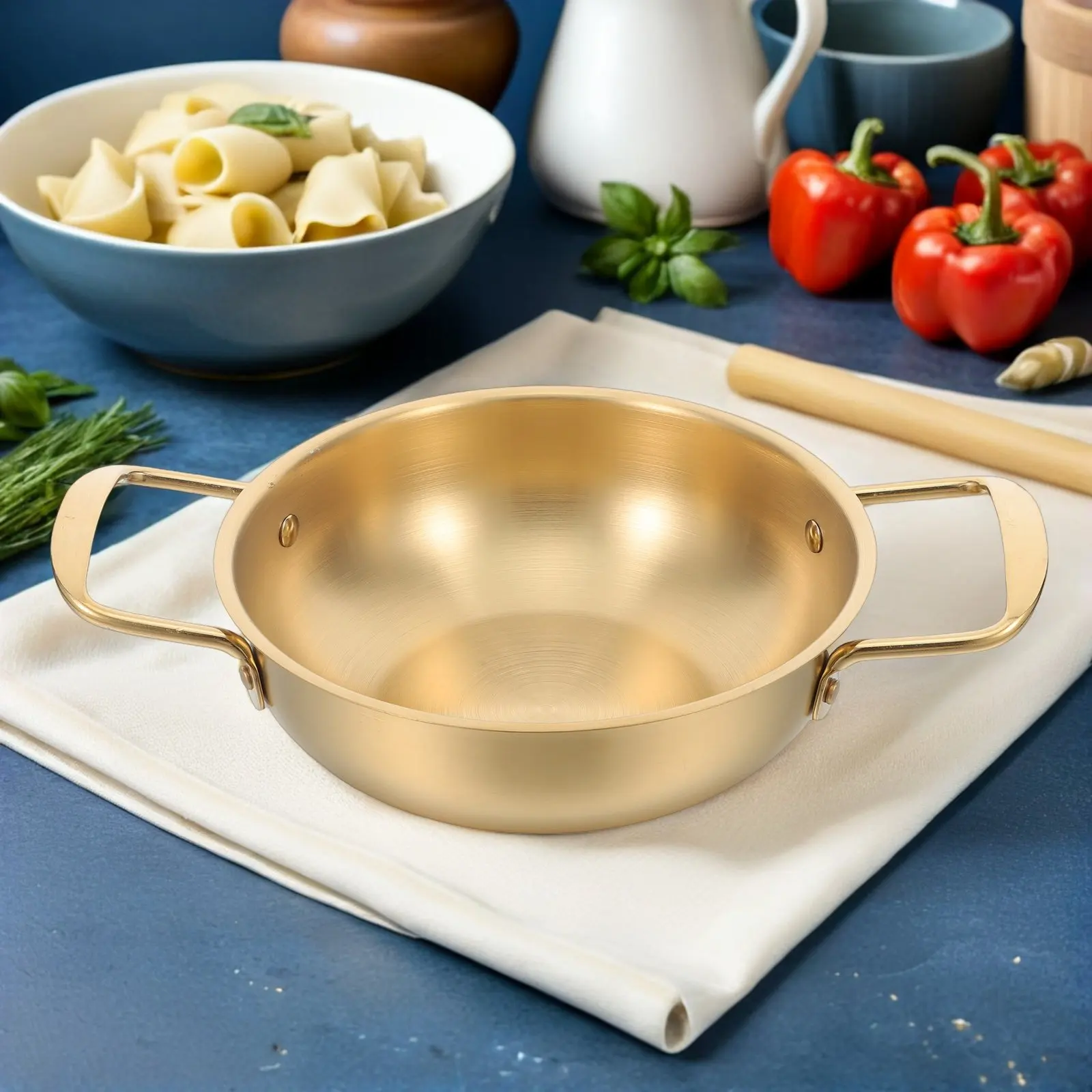 

Набор из 2 кастрюль для рамена, корейская кастрюля из нержавеющей стали для супа и лапши быстрого приготовления, маленькая кастрюля с прочными ручками для кухни