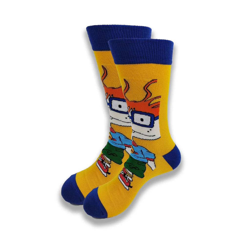 Spring and Autumn Men\'s and Women\'s Socks Cartoon Cartoon Fashion Funny High Quality Tube  Movie Character  Socks for Men