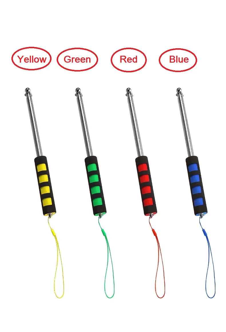 1.6m/2m Sturdy Flag Pole Easy to Carry Telescopic Flagpole Non-slip Handle Portable Handheld Flag Pole Teaching Pointer Stick