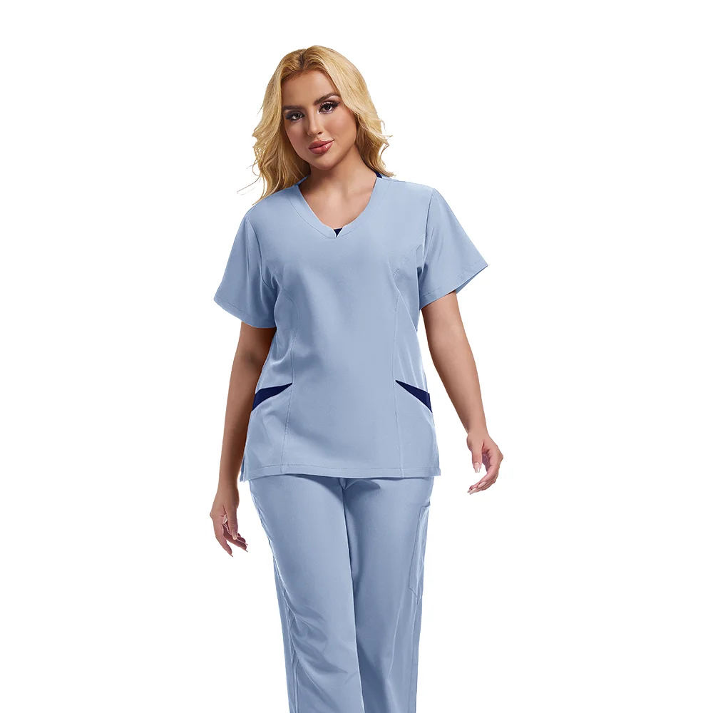 Uniforme d'esthéticienne polychrome, costumes chirurgicaux médicaux pour femmes, ensembles de soins infirmiers, haut et pantalon, Articles d'infirmière, vêtements de travail cliniques