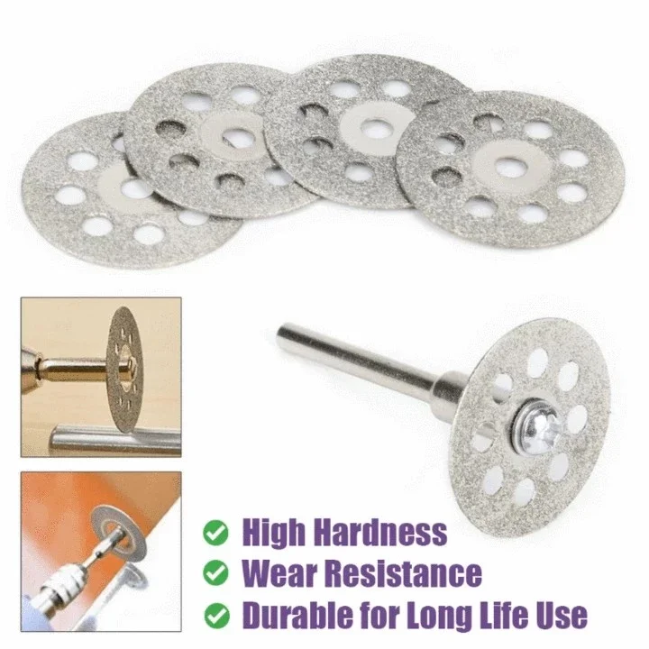 10pcs/set Diamond Cutting Discs Super Thin Cutting Wheel Dremel Rotary Tool for Cutting Glass Tile Gemstone Polishing Carving