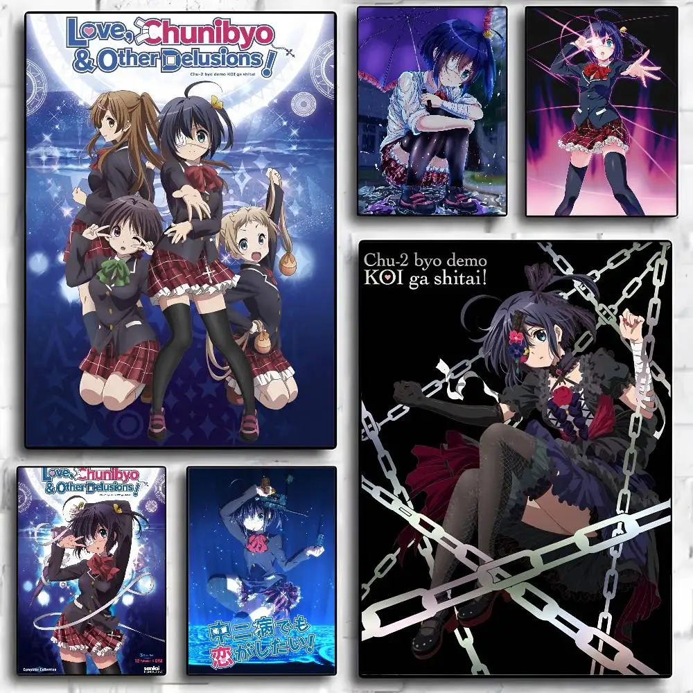 أنيمي L-Love Chunibyo الأوهام الأخرى تاكاناشي ريكا المشارك عالية الجودة طباعة ديكور المنزل جدار الفن جدارية غرفة زخارف للحانات