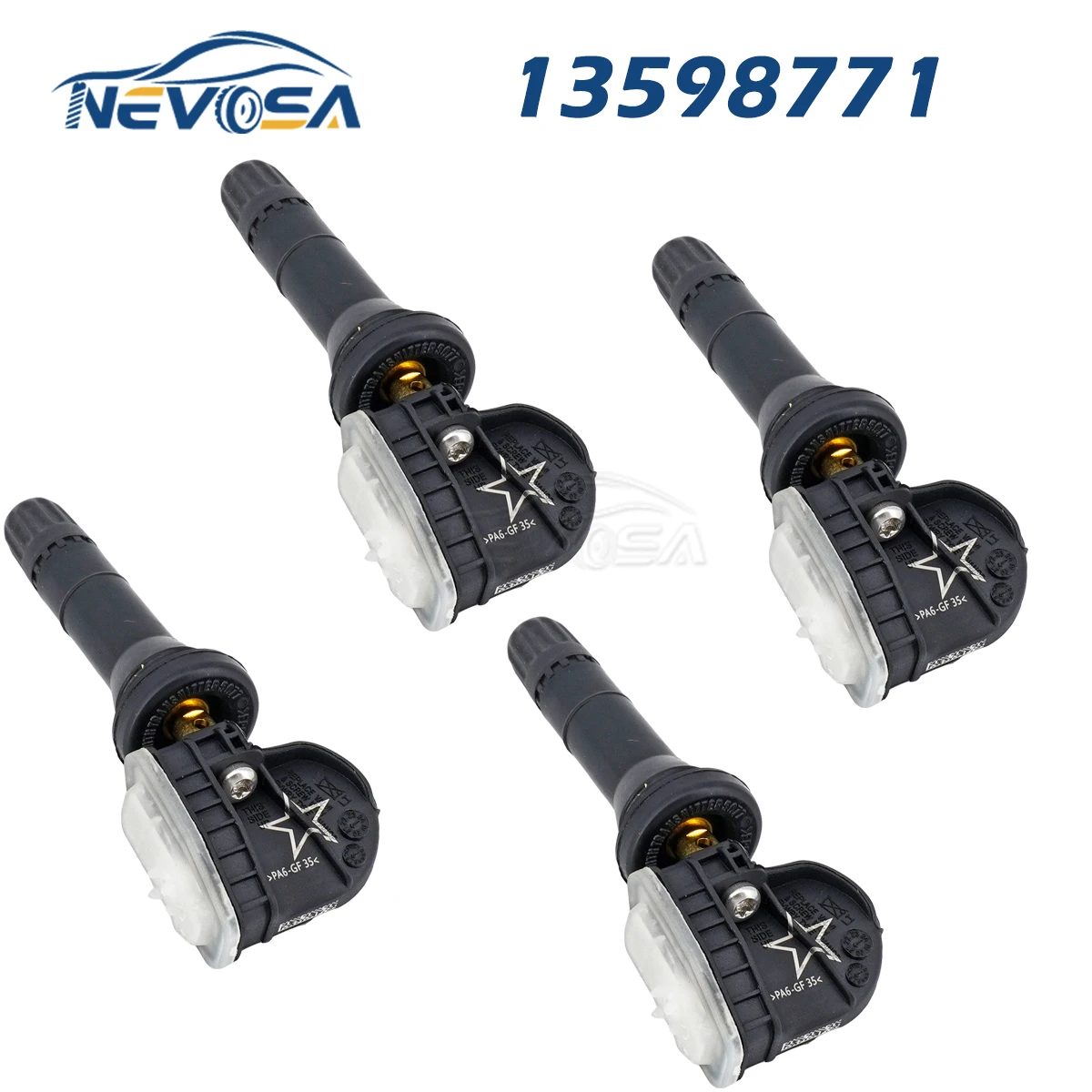 NEVOSA 13598771 TPMS Sensor For Chevrolet Cheyenne Traverse Equinox Express Series Uplander Buick Allure Enclave GMC Savana 4PCS