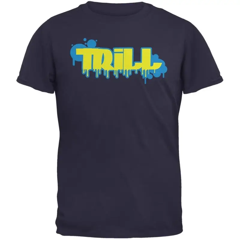 

Темно-синяя футболка для взрослых Trill Graffiti