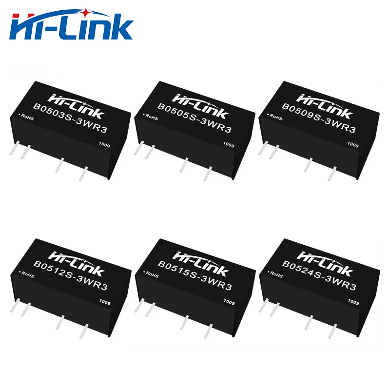 Hi-Link 10pcs/lot Small Size New 3W 5V to 3.3V/5V/9V/12V/15V/24V DC DC Non-reglated Power Supply Module Consumer Electronics