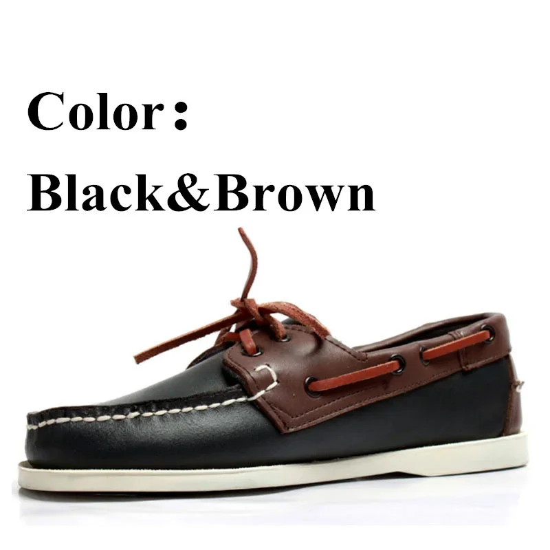 

Men Homme Authentic Docksides Shoes - Premium Leather Moc Toe Lace Up Boat Shoes 2024X80