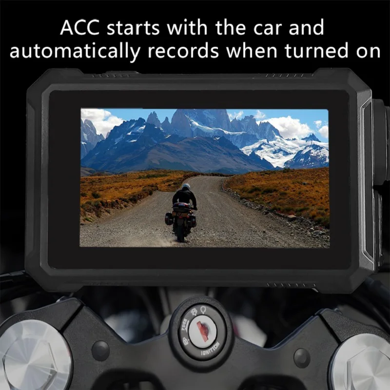 

HD 1080P мотоциклетная видеорегистратор, водонепроницаемая видеорегистратор, видеорегистратор для вождения с Wi-Fi EIS, антивибрационная видеокамера спереди