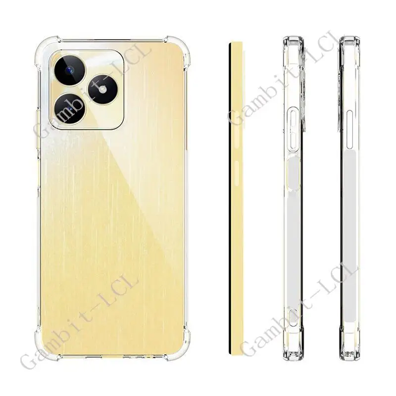 For Realme Note 50 C51 C53 Narzo N53 RMX3834 RMX3830 Back Ring Holder Bracket Phone Case Soft Silicone TPU Original Shockproof