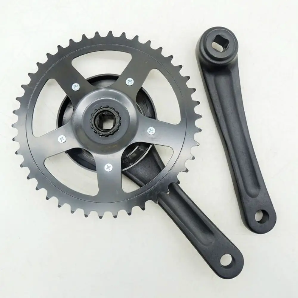 170mm Aluminum Alloy 42T Crankset Square Taper For Folding Cycle Electric Ebike Bicycle Drivetrain System Gear Parts