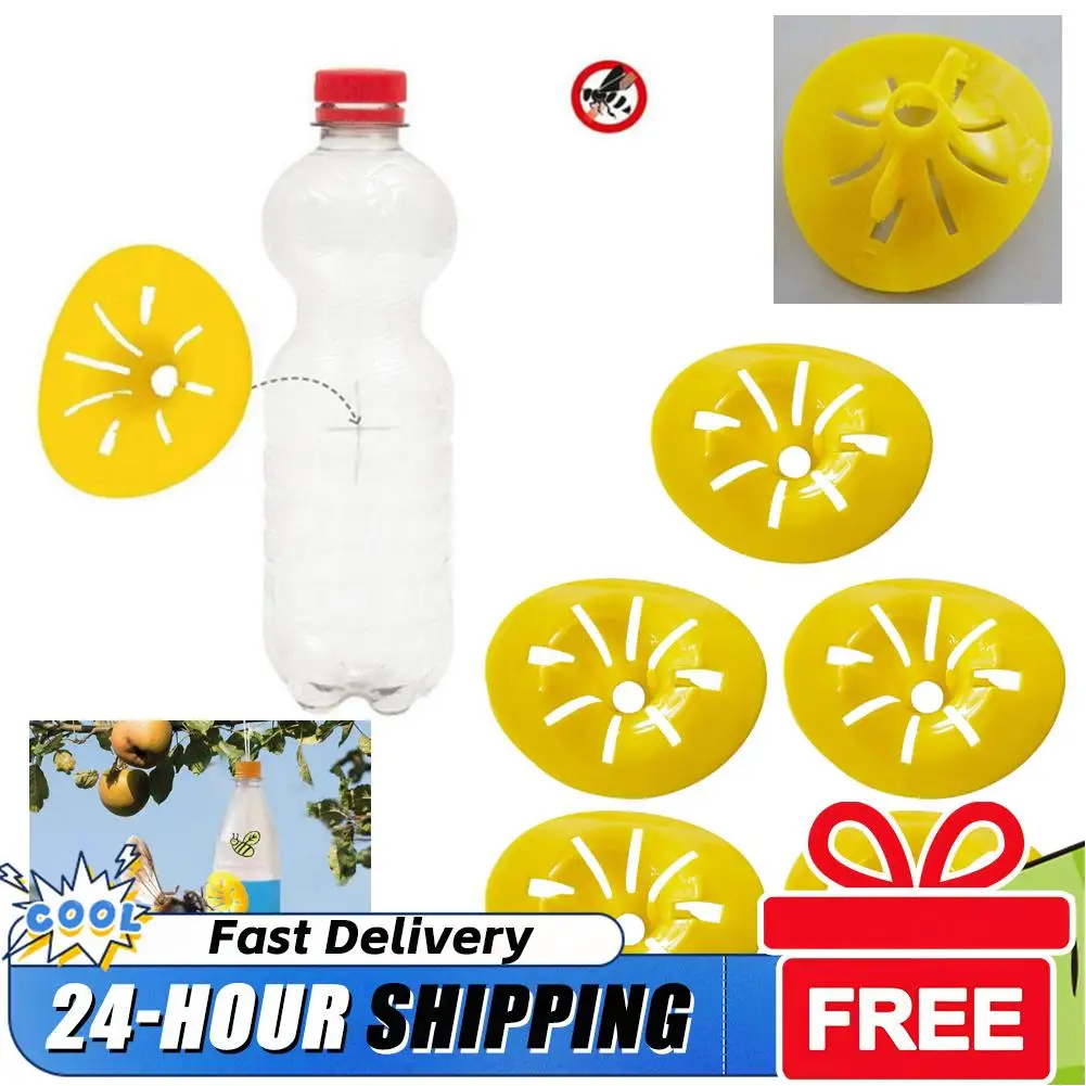 5-100PCS Wasp Trap Catcher Flower Shape Flying Insects Funnel Trap Bee Hornet Catcher Garden Outdoor Hanging Pest Control Tool