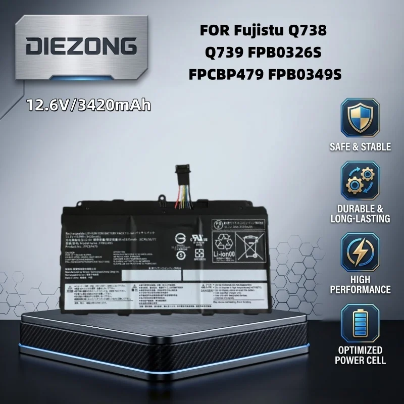 FPB0349 Suitable for Fujitsu Fujistu Q738 Q739 FPB0326S FPCBP479 FPB0349S Battery 3420 Large Capacity Stable and Durable