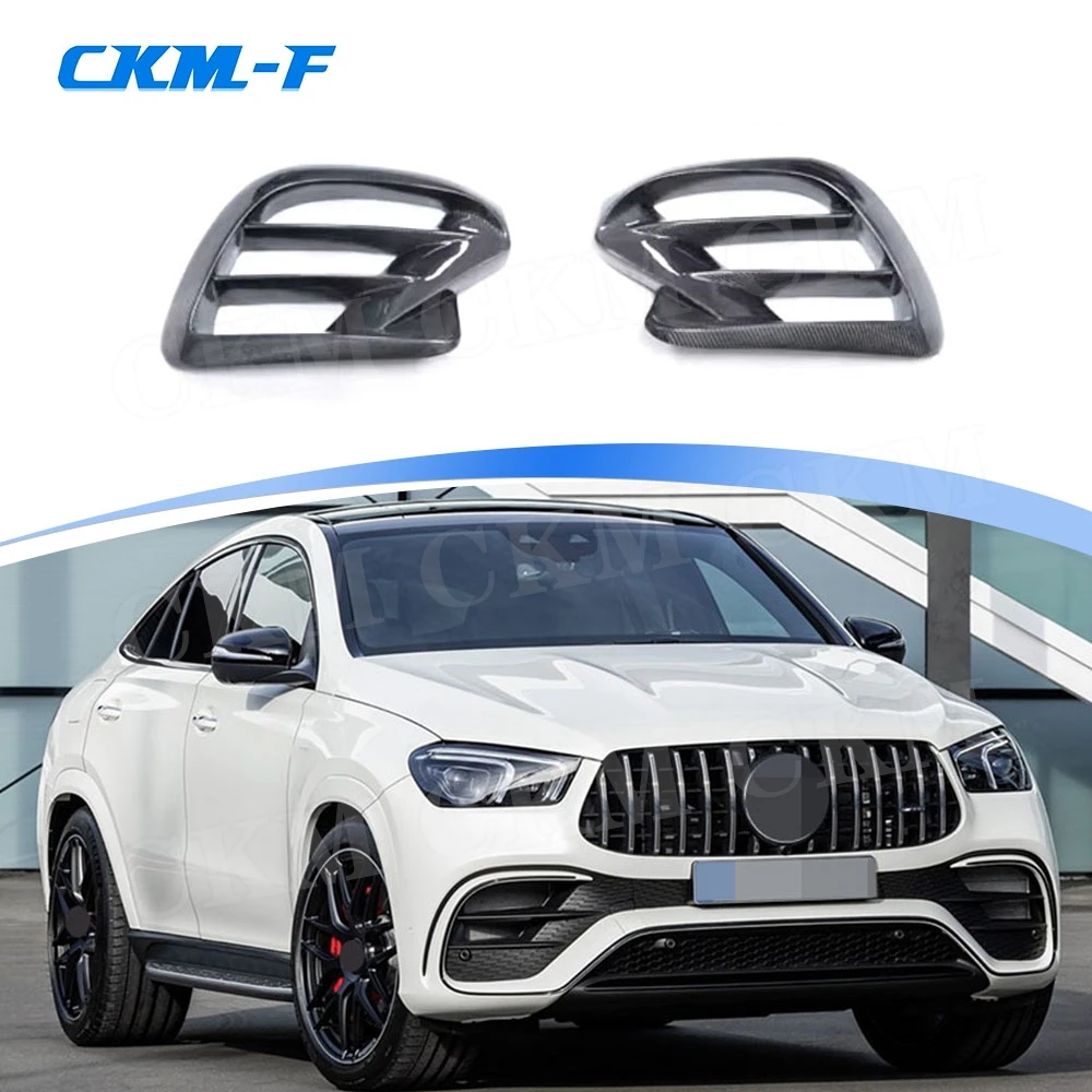 Carbon Fiber Car Front Bumper Fins Splitters for Mercedes Benz GLE Class C167 GLE63 AMG Coupe 2020-2023 Bumper Moulding Trim FRP