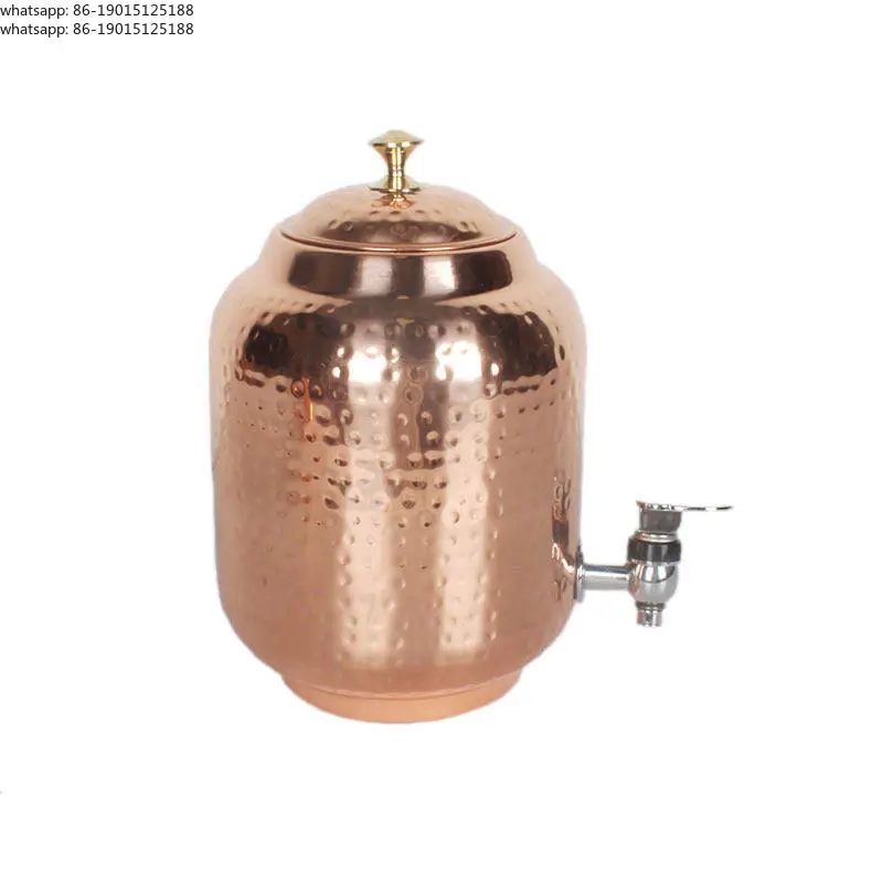 Imported with faucet with lid sealed cold water copper can copper pot kitchen beverage container large capacity