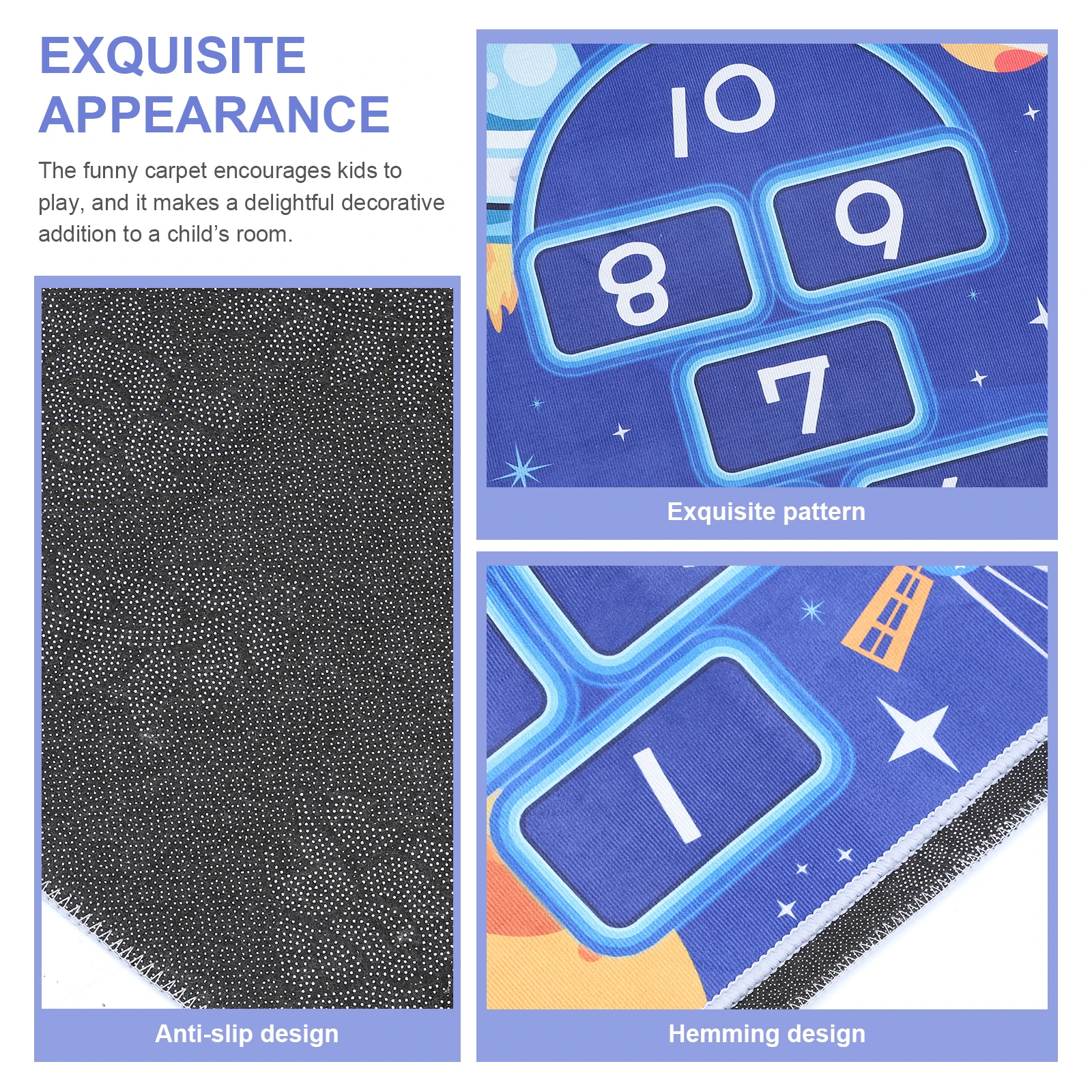 

1pc Kids Room Carpet Fun Jumping Game Playing Mat Indoor Floor Rug For Bedroom Playroom Nursery Home Use Children Game Carpet