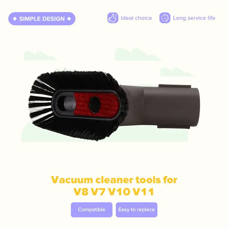 【HAUTE QUALITÉ】Kit d'accessoires de brosse pour aspirateur Dyson V8 V7 V10 V11, accessoires pour aspirateur comprenant une brosse pour la saleté tenace, une brosse à poussière souple B