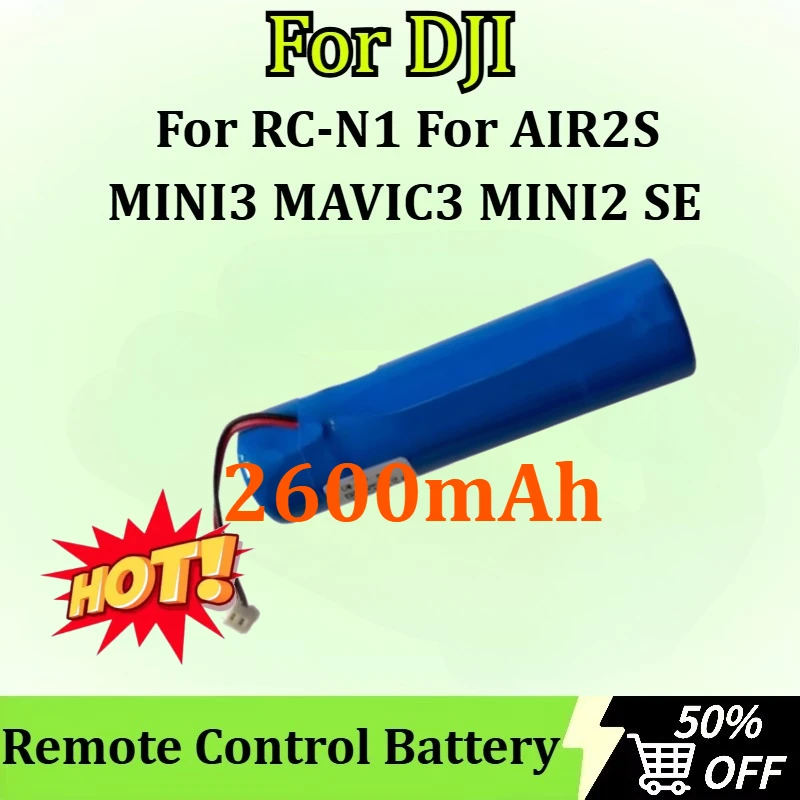 

Newly Upgraded 2600mAh Remote Control Battery for AIR2S MINI3 MAVIC3 MINI2 SE for DJI RC-N1 Battery