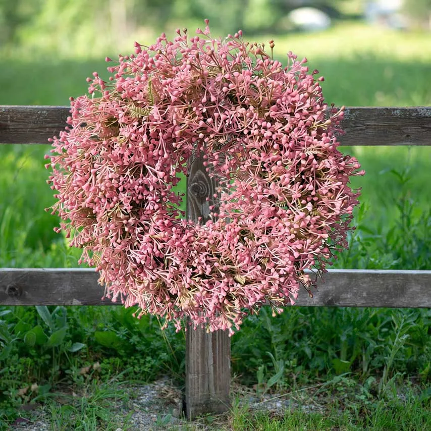 

Spring Summer Pink Wreaths for Front Door, Door Wreaths Indoor Outdoor for Party Holiday Farmhouse Wedding Home Decor