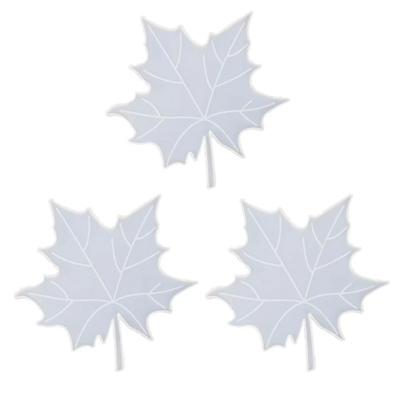 3PCS/Set Silicone Resin Molds Maple Resin Casting Mold Home Decor Crystal Silicone DIY Epoxy Mould Maple