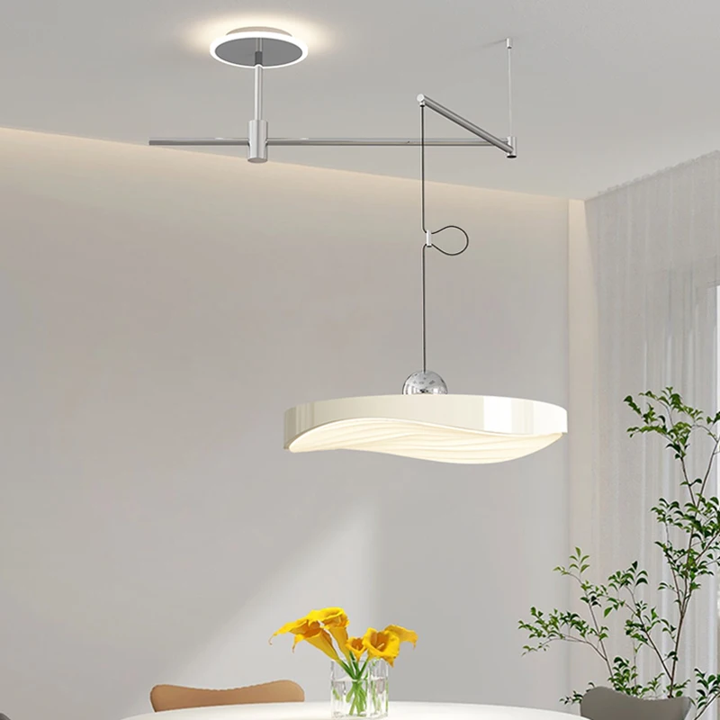 

Modern Chandelier Lights Movable Lamps for Dining Island Table LED Pendant Lights Indoor Loft Swing Arm Hanging Lamp Fixtures