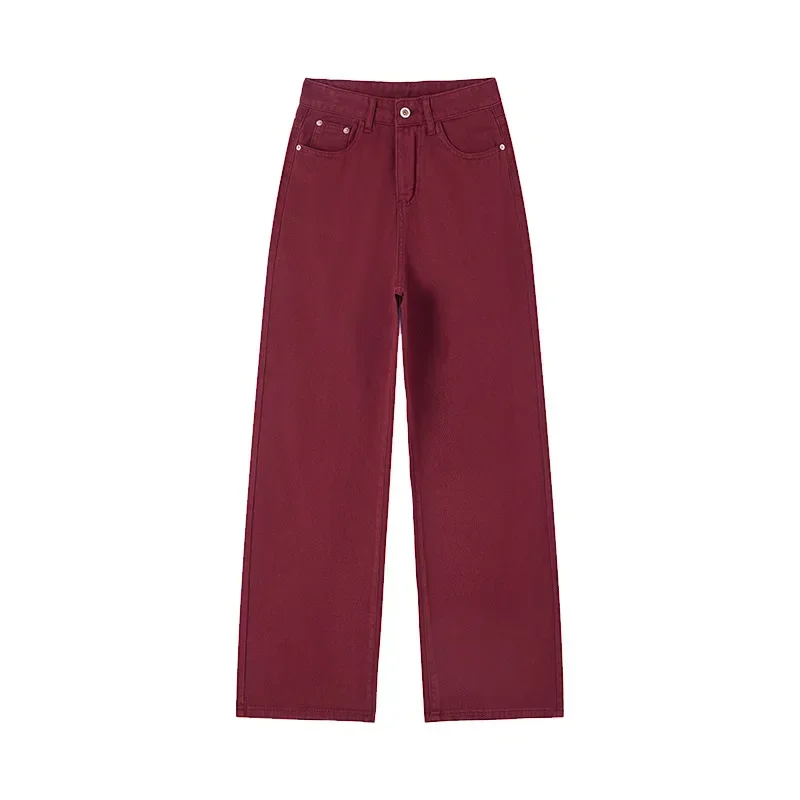 

Джинсы женские широкие брюки с низкой талией и карманами из стираной ткани базовые прямые брюки уличная одежда с потертостями длиной до пола