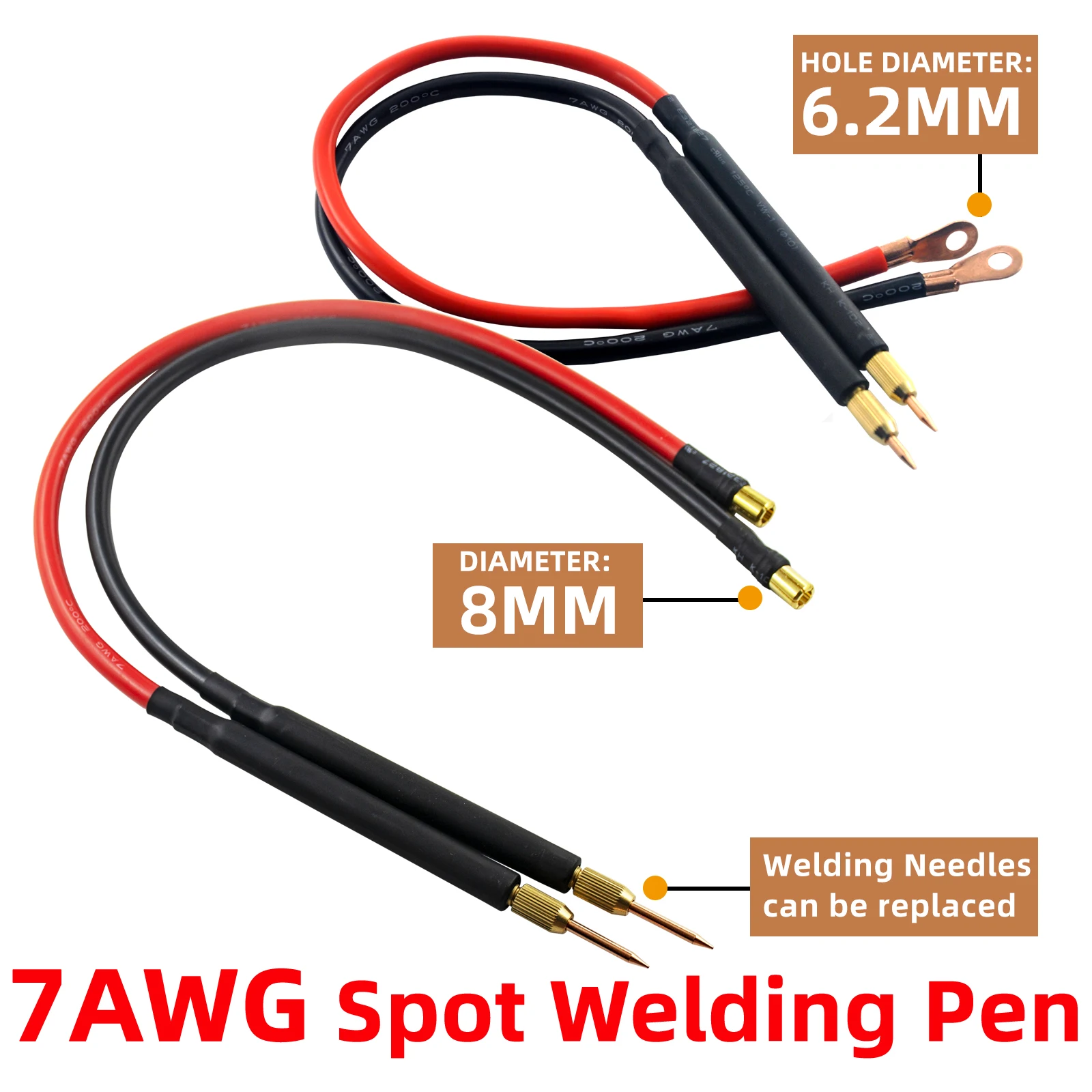 Spot Welding Pen 7AW 40cm Welder Machine Accessory for Diy 18650 Battery DIY Lithium Battery Spot Welder Pen Can Be Replaced Tip