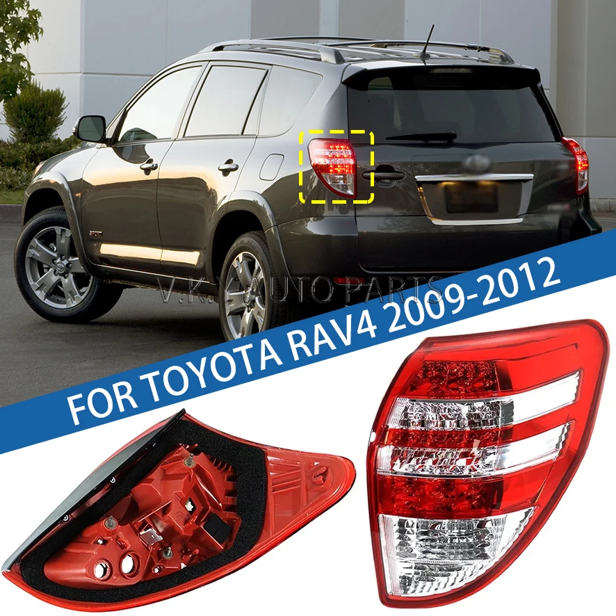 

Для Toyota RAV4 2009 2010 2011 2012, автомобильный задний фонарь, задний бампер, стоп-сигнал, указатель поворота, предупреждение