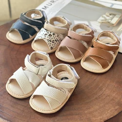 Baby Girls Boys Sandals Infant Summer Beach Shoes Anti Slip Rubber Sole Outdoor First Walking Crib Shoes