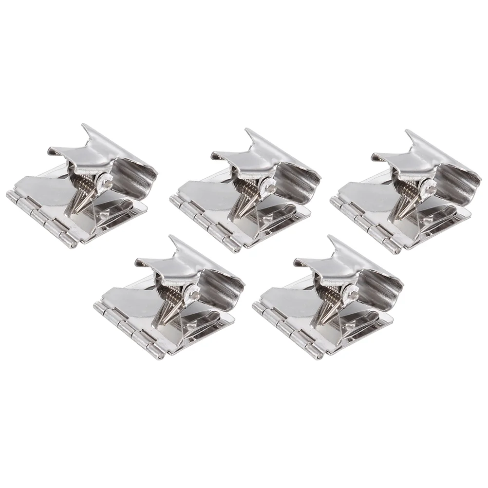 

5 Pcs Price Tag Clip Exhibition Clips for Supermarket Label Rack Halloween Trustworthy Sign Holder Electroplated Iron