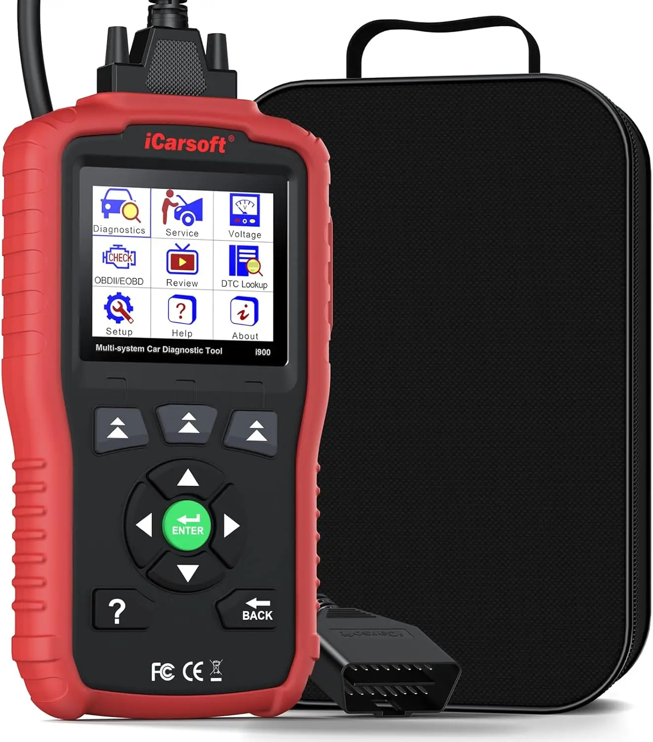 

i900 OBD2 Scanner for US Vehicles, All System Diagnostic Tool with Oil & Steering Reset, Live Data Reader