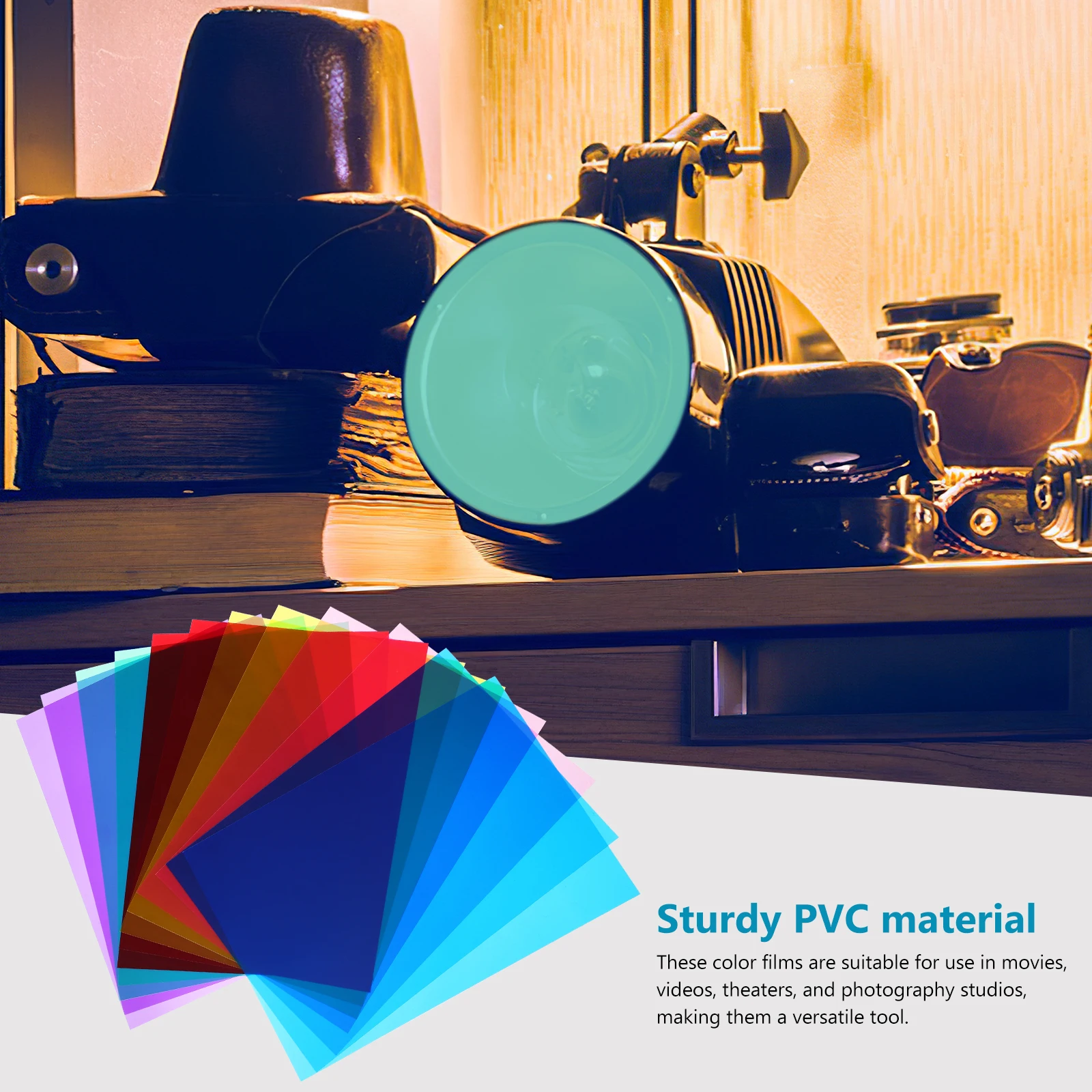 

12 pcs Colored PET Film 29 7x21 cm Transparent Red Filters Photography Studio Theater Light Gels Sheets Color Films