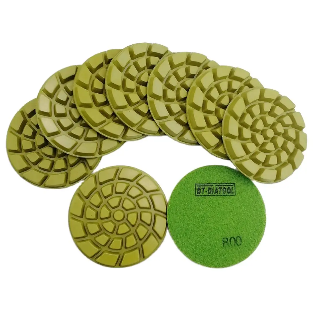 9pcs Diamond Floor Polishing Pads Sanding Discs 4inch 100mm Floor Renew Repairing Pads For Concrete For Home DIY