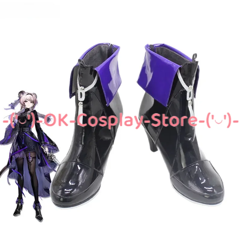 

Game Arknights Lin Cosplay Shoes PU Leather Shoes Halloween Carnival Boots Cosplay Props Custom Made