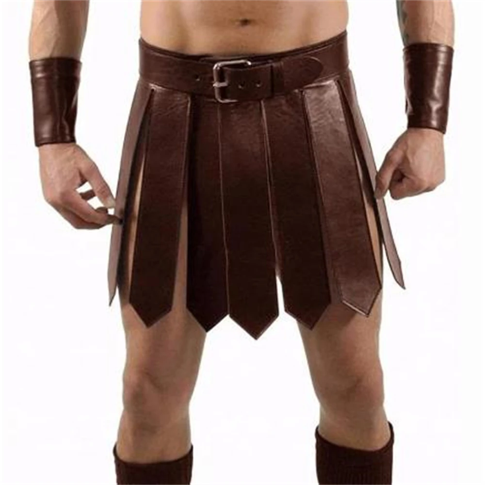 Halloween Medieval Renaissance Roman Dress Adult Men Warrior Gladiator Cosplay Costumes Knight Halloween Carnival Party Saias